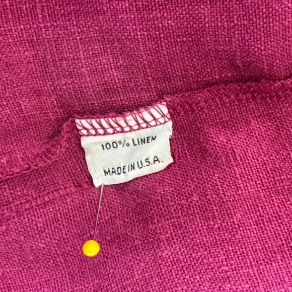 Bryn Walker Heavy Linen Hooded Jacket Women M $158 Havana Pink Button-Up Pockets - Picture 12 of 14